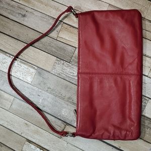 Dark Red Leather Express Handbag